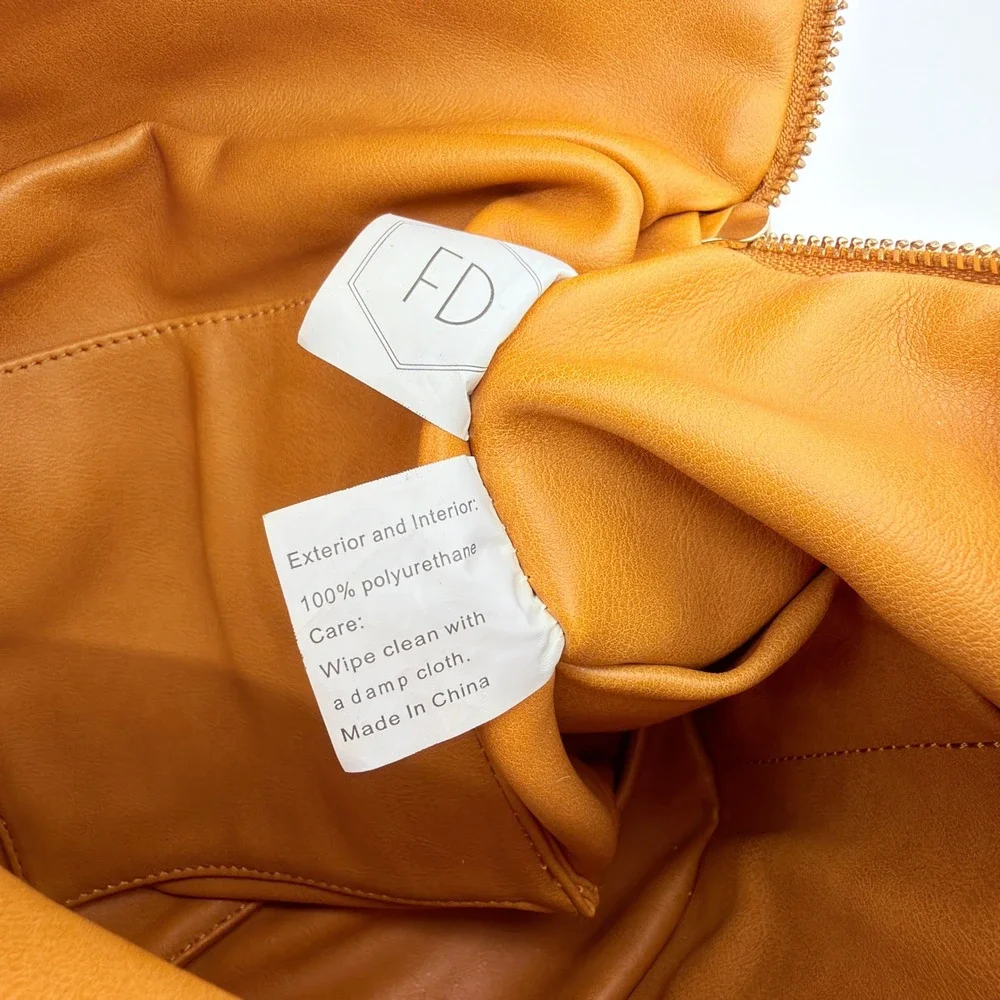 Fawn Design‎ Mini Backpack Diaper Bag Vegan Leather Tan Gold Hardware